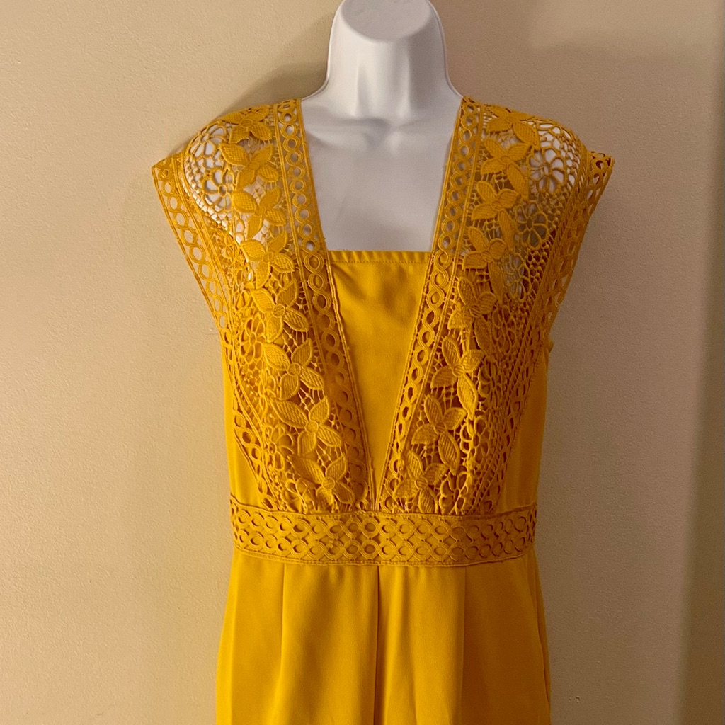 Cute Boho Gold/Yellow Jumpsuit